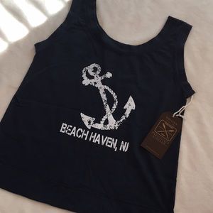 Vineyard Crew cotton knit scoop neck tank top NWT